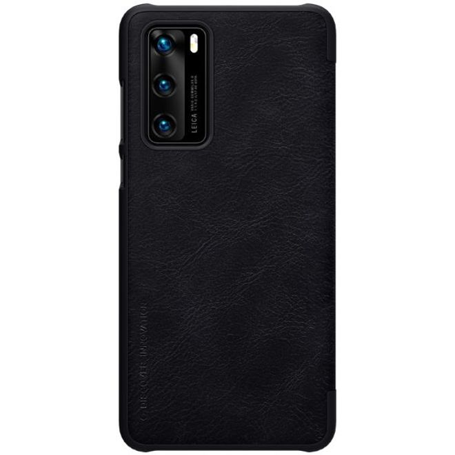 Nillkin - Huawei P40 Hülle - Leder Book Case - Qin Series - schwarz
