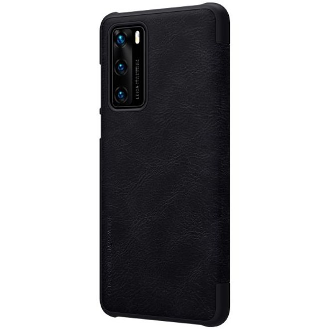 Nillkin - Huawei P40 Hülle - Leder Book Case - Qin Series - schwarz