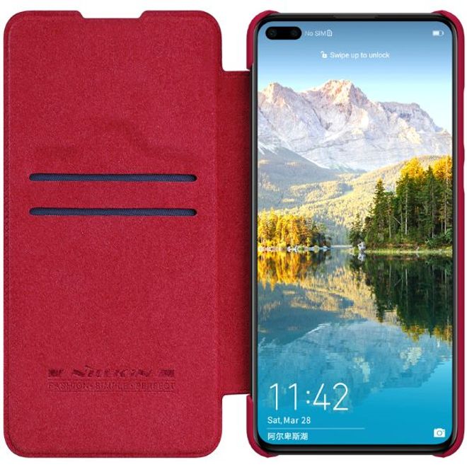 Nillkin - Huawei P40 Hülle - Leder Book Case - Qin Series - rot