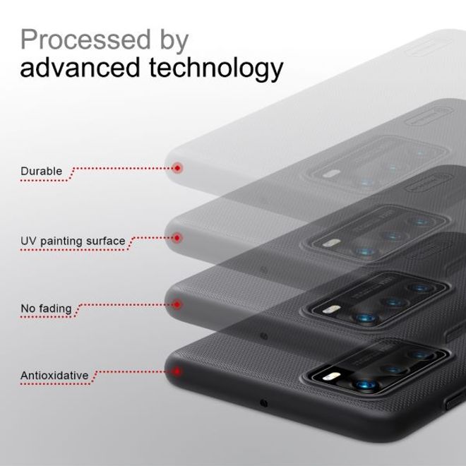 Nillkin - Huawei P40 Hülle - Plastik Case - Super Frosted Shield Series - schwarz