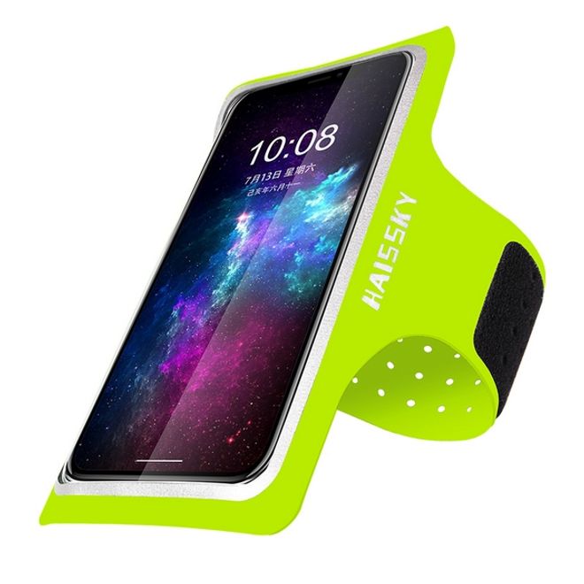 Universal - Sport Armband für Smartphones bis 6.5" - mit Verschlusskappe - grün