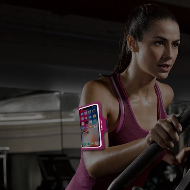Universal - Sport Armband für Smartphones bis 6.5" - mit Verschlusskappe - pink