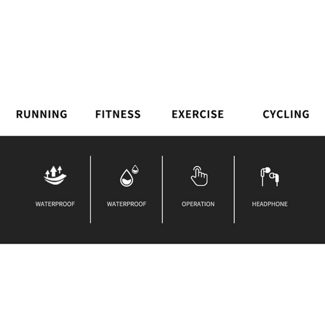 Universal - Sport Armband für Smartphones bis 6.5" - mit Verschlusskappe - grau