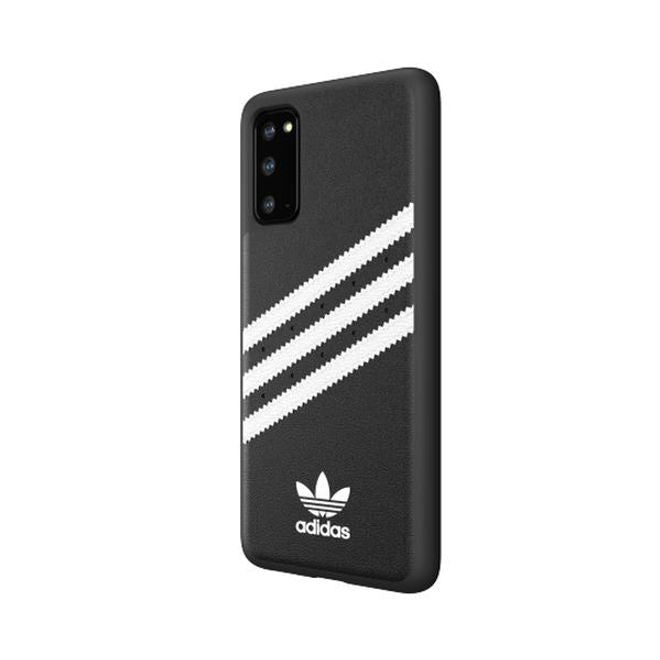 Adidas - Samsung Galaxy S20 Hülle - Hardcase mit Kunstleder Oberfläche - Moulded - schwarz