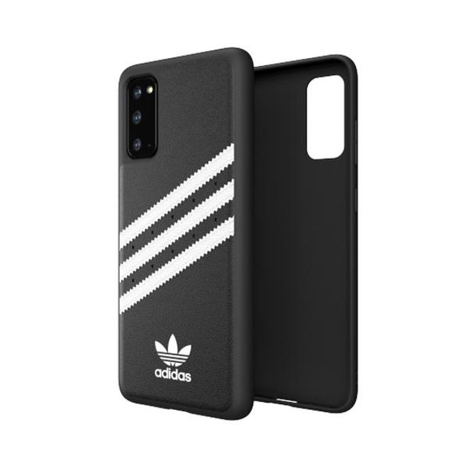 Adidas - Samsung Galaxy S20 Hülle - Hardcase mit Kunstleder Oberfläche - Moulded - schwarz