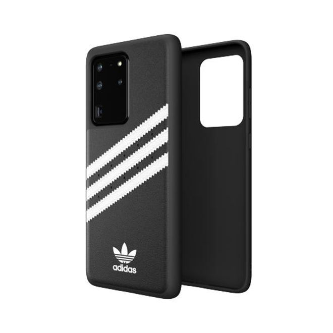 Adidas - Samsung Galaxy S20 Ultra Hülle - Hardcase mit Kunstleder Oberfläche - Moulded - schwarz