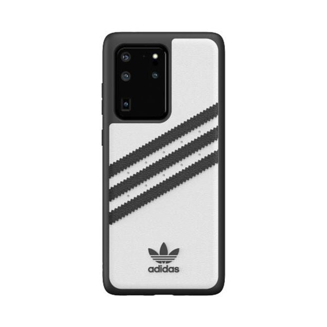 Adidas - Samsung Galaxy S20 Ultra Hülle - Hardcase mit Kunstleder Oberfläche - Moulded - weiss