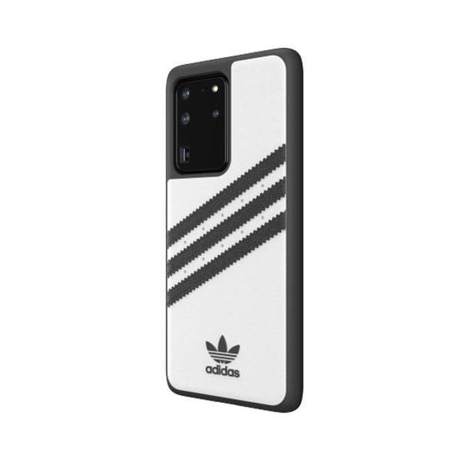 Adidas - Samsung Galaxy S20 Ultra Hülle - Hardcase mit Kunstleder Oberfläche - Moulded - weiss