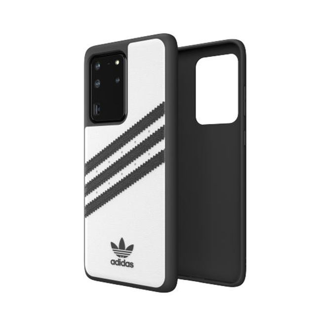 Adidas - Samsung Galaxy S20 Ultra Hülle - Hardcase mit Kunstleder Oberfläche - Moulded - weiss