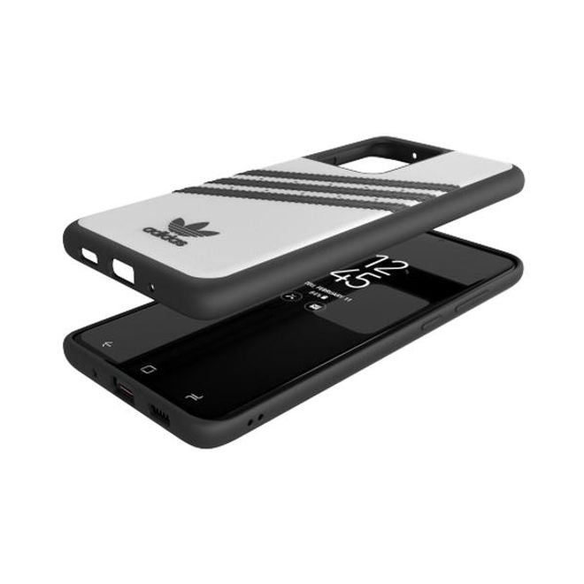 Adidas - Samsung Galaxy S20 Ultra Hülle - Hardcase mit Kunstleder Oberfläche - Moulded - weiss