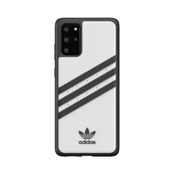 Adidas - Samsung Galaxy S20+ Hülle - Hardcase mit Kunstleder Oberfläche - Moulded - weiss