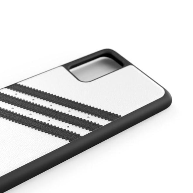 Adidas - Samsung Galaxy S20+ Hülle - Hardcase mit Kunstleder Oberfläche - Moulded - weiss