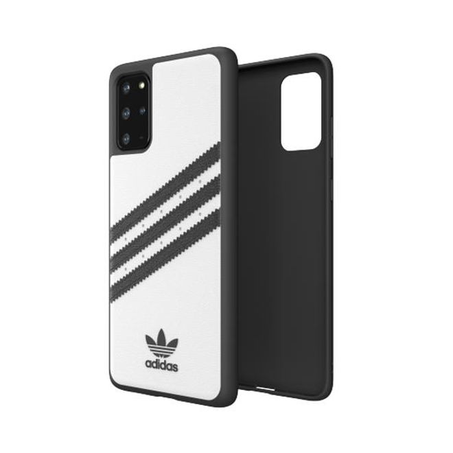 Adidas - Samsung Galaxy S20+ Hülle - Hardcase mit Kunstleder Oberfläche - Moulded - weiss