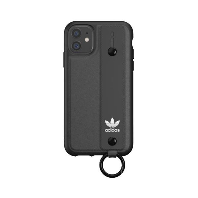 Adidas - iPhone 11 Hülle - Hardcase mit Griffband - Hand Strap Series - schwarz