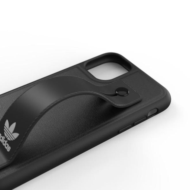 Adidas - iPhone 11 Hülle - Hardcase mit Griffband - Hand Strap Series - schwarz