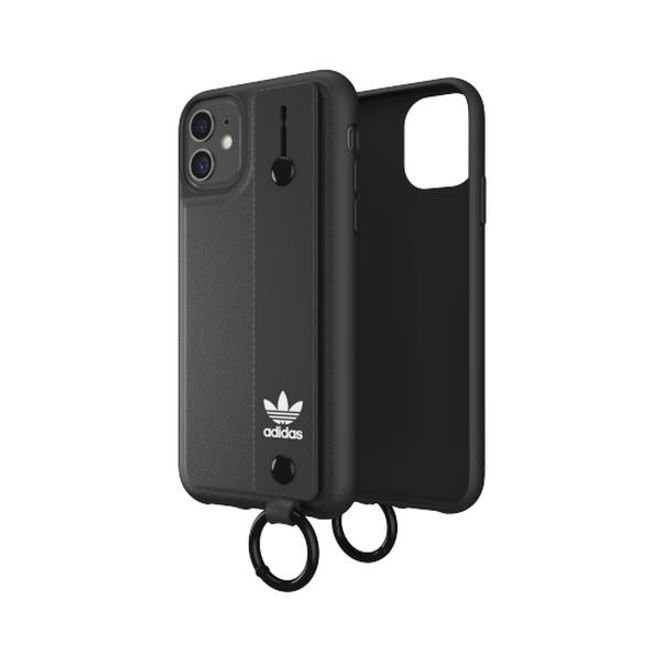 Adidas - iPhone 11 Hülle - Hardcase mit Griffband - Hand Strap Series - schwarz