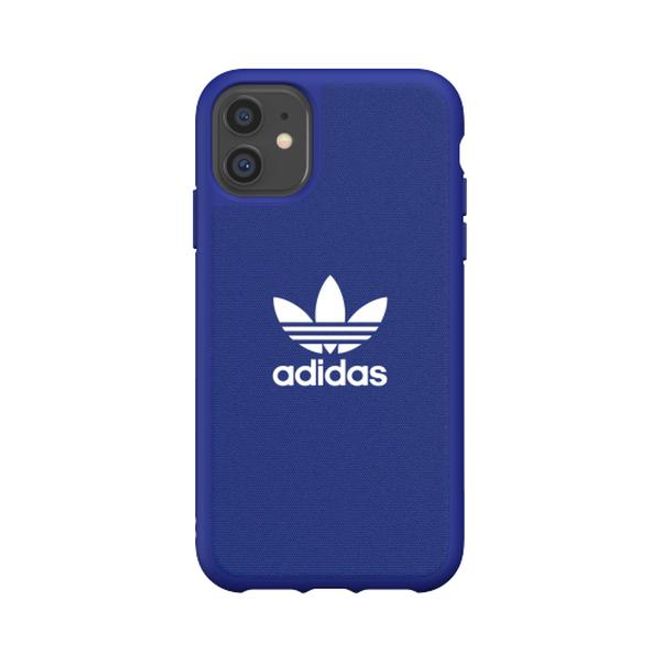Adidas - iPhone 11 Hülle - Softcase mit Textiloberfläche - Moulded - blau