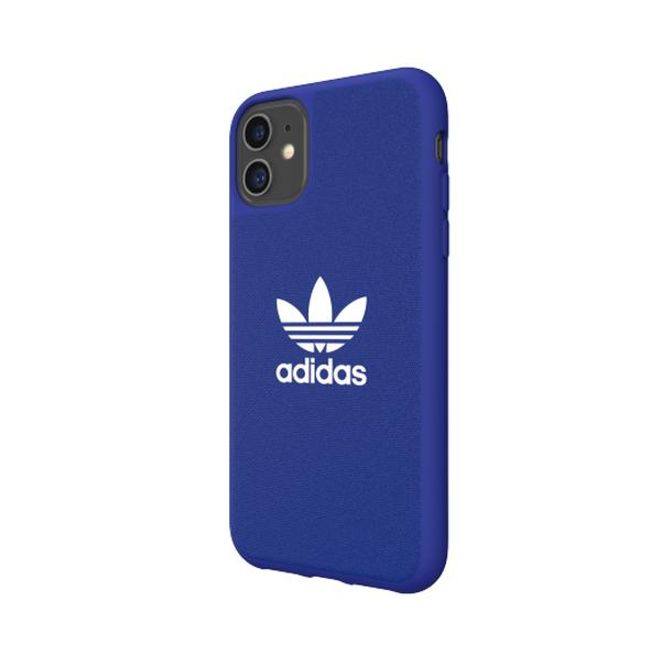 Adidas - iPhone 11 Hülle - Softcase mit Textiloberfläche - Moulded - blau