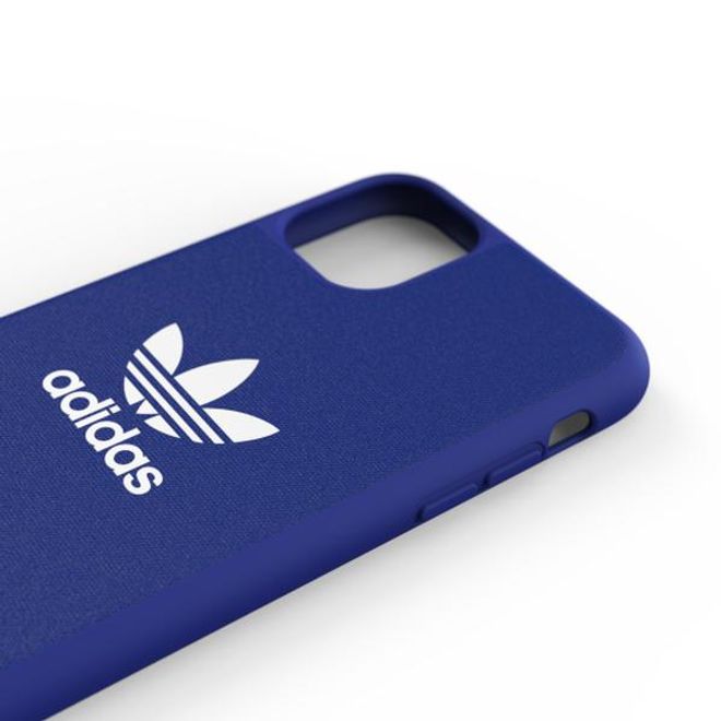 Adidas - iPhone 11 Hülle - Softcase mit Textiloberfläche - Moulded - blau