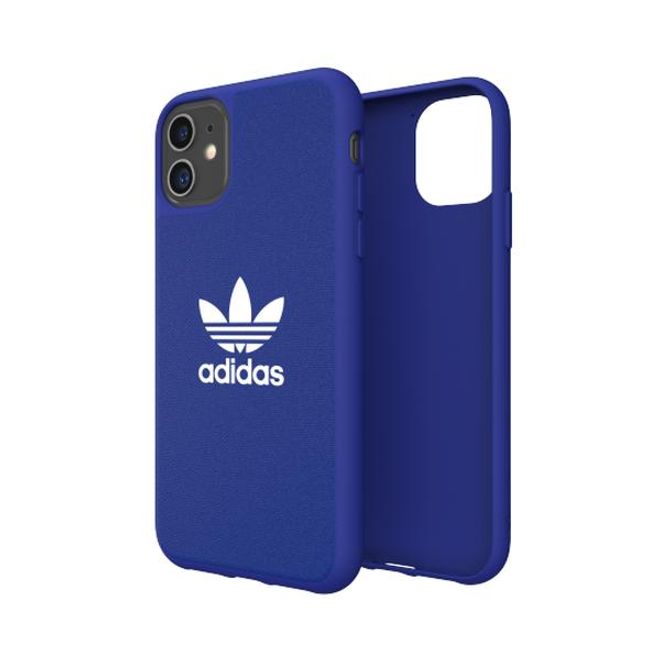 Adidas - iPhone 11 Hülle - Softcase mit Textiloberfläche - Moulded - blau