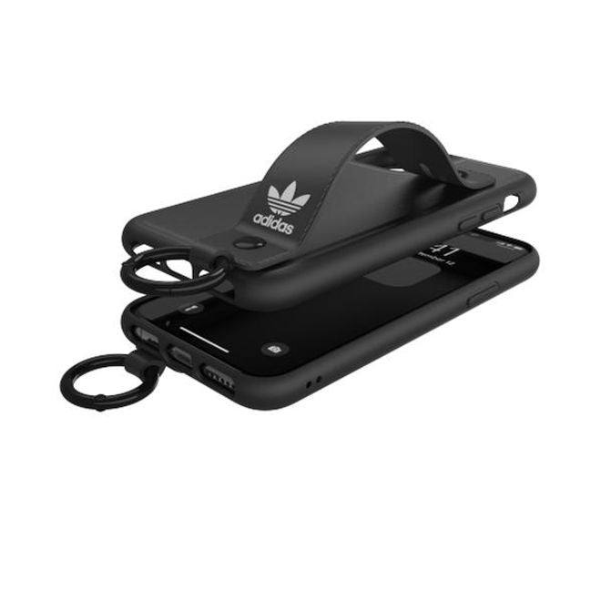 Adidas - iPhone 11 Pro Hülle - Hardcase mit Griffband - Hand Strap Series - schwarz