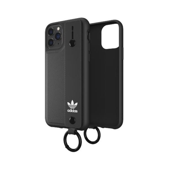 Adidas - iPhone 11 Pro Hülle - Hardcase mit Griffband - Hand Strap Series - schwarz