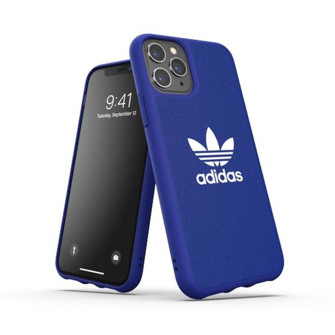 Adidas - iPhone 11 Pro Hülle - Softcase mit Textiloberfläche - Moulded - blau