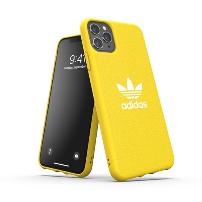 Adidas - iPhone 11 Pro Max Hülle - Softcase mit Textiloberfläche - Moulded - gelb