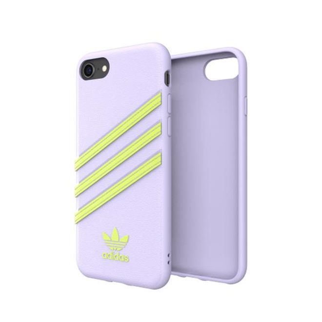 Adidas - iPhone SE (2022) / SE (2020) / 8 / 7 / 6S / 6 Hülle - Hardcase mit strukturierter Oberfläche - Moulded - lila
