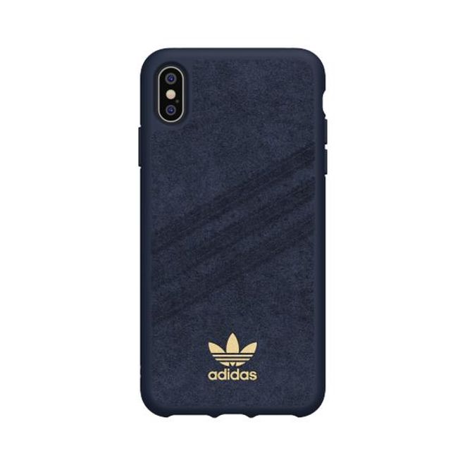 Adidas - iPhone XS Max Hülle - Hardcase mit Ultrasuede Oberfläche - Moulded - blau