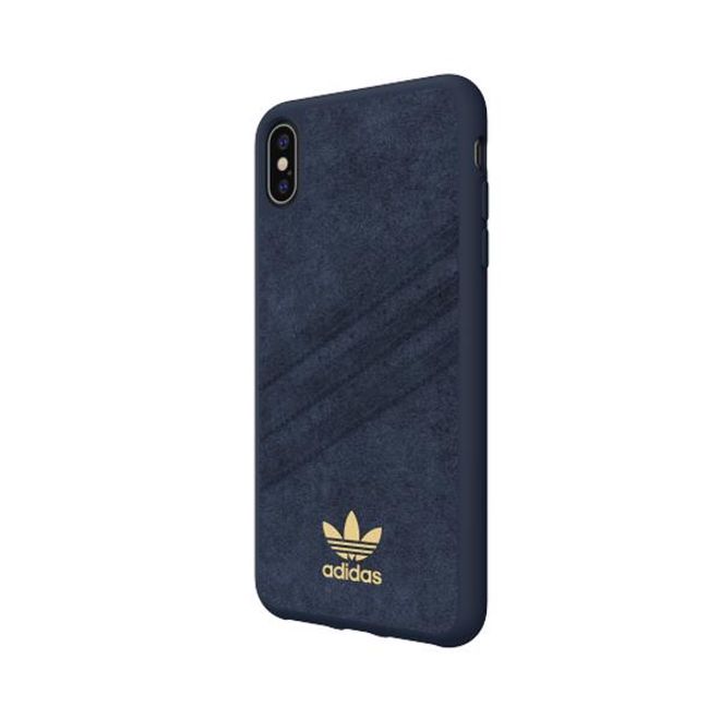 Adidas - iPhone XS Max Hülle - Hardcase mit Ultrasuede Oberfläche - Moulded - blau
