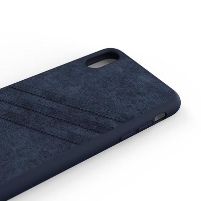 Adidas - iPhone XS Max Hülle - Hardcase mit Ultrasuede Oberfläche - Moulded - blau