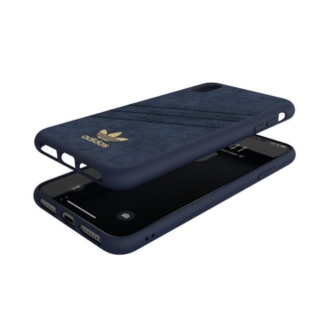 Adidas - iPhone XS Max Hülle - Hardcase mit Ultrasuede Oberfläche - Moulded - blau