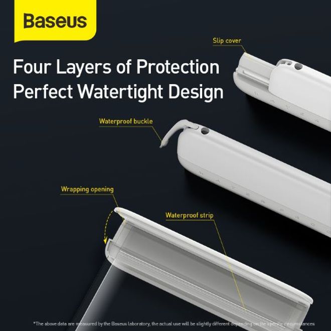 Baseus - Wasserdichtes Universal Cover für Smartphones bis 7.2 Zoll - Let's Go Series - weiss/pink