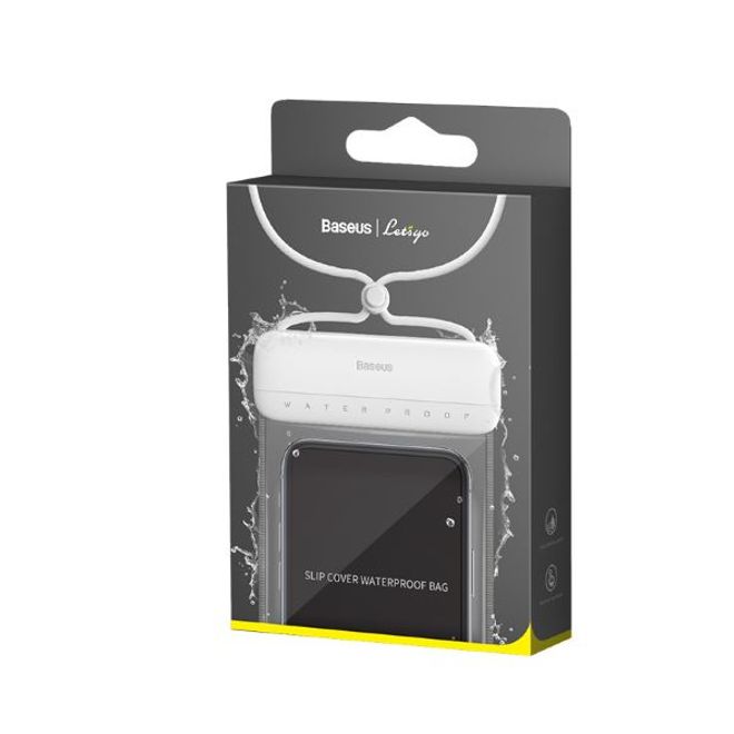 Baseus - Wasserdichtes Universal Cover für Smartphones bis 7.2 Zoll - Let's Go Series - weiss