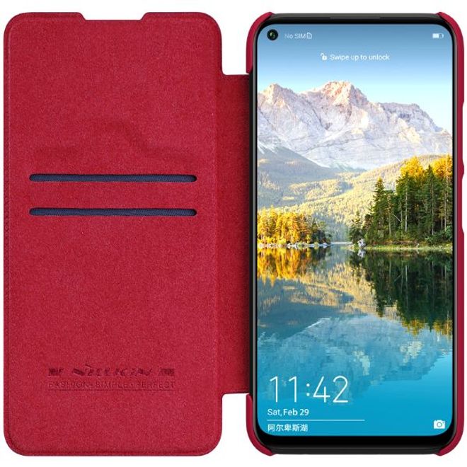 Nillkin - Huawei P40 Lite Hülle - Leder Book Case - Qin Series - rot