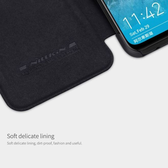 Nillkin - Huawei P40 Lite Hülle - Leder Book Case - Qin Series - braun