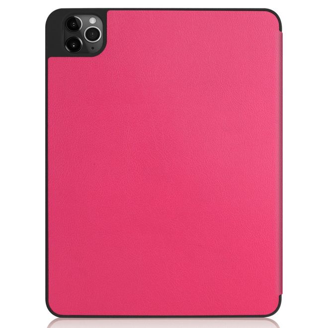 iPad Pro 11 (2022 / 2021 / 2020) Hülle - Dreifach faltbares Leder Case mit Stifthalterung - rosa