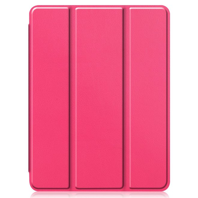 iPad Pro 11 (2022 / 2021 / 2020) Hülle - Dreifach faltbares Leder Case mit Stifthalterung - rosa