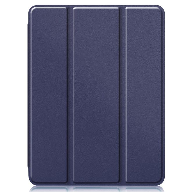 iPad Pro 11 (2022 / 2021 / 2020) Hülle - Dreifach faltbares Leder Case mit Stifthalterung - dunkelblau