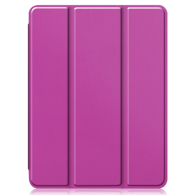 iPad Pro 11 (2022 / 2021 / 2020) Hülle - Dreifach faltbares Leder Case mit Stifthalterung - purpur