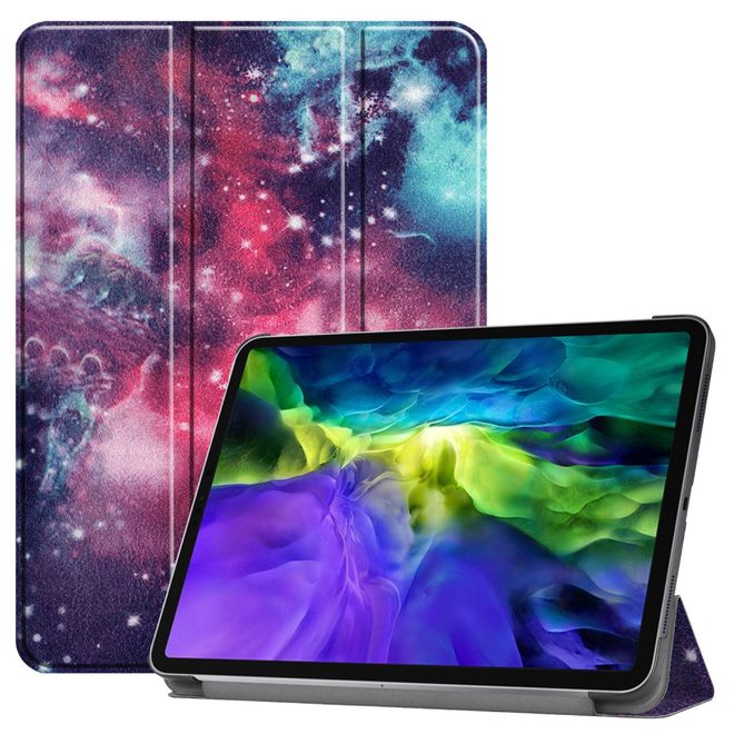 iPad Pro 11 (2022 / 2021 / 2020) Hülle - Dreifach faltbares Case aus Leder - Weltall