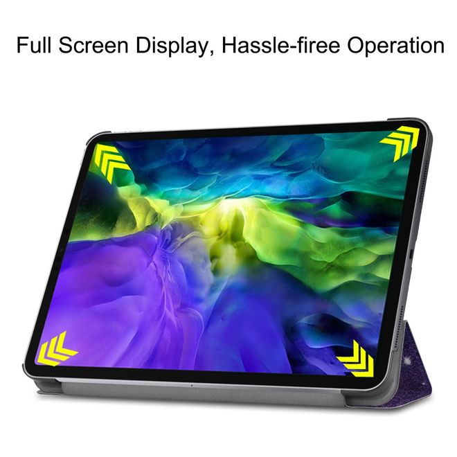 iPad Pro 11 (2022 / 2021 / 2020) Hülle - Dreifach faltbares Case aus Leder - Weltall