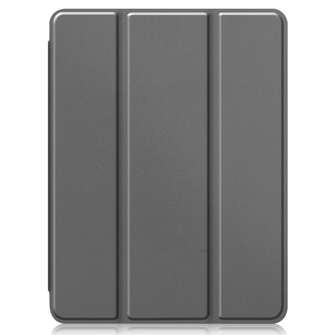iPad Pro 12.9 (2020) Case - Tri-fold Leather Case with Pen Holder - Grey