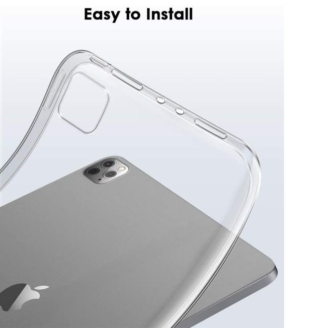 Étui pour tablette iPad Pro 12,9 pouces (2020) - Coque souple en TPU - Transparent