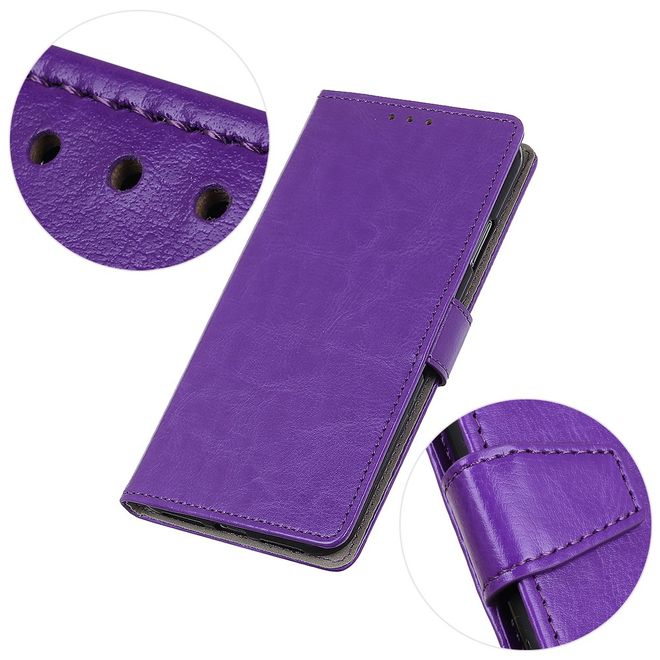 Sony Xperia 1 II Handyhülle - Crazy Horse Leder Bookcover Series - purpur