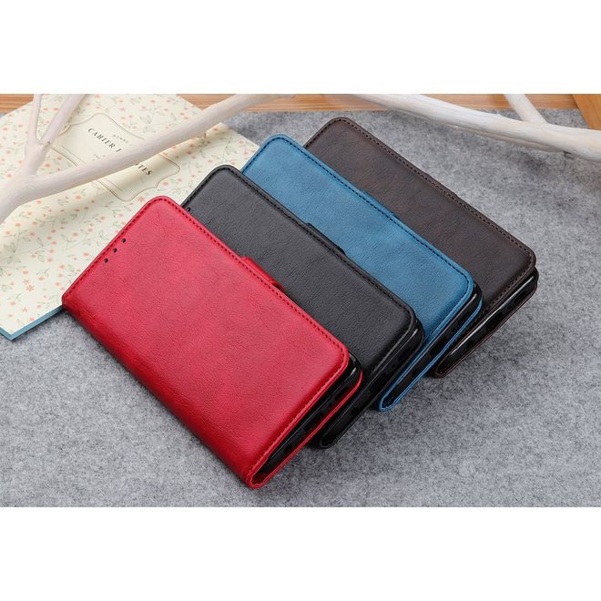 Xiaomi Mi 10 / Mi 10 Pro Handy Hülle - Litchi IV Leder Bookcover Series - schwarz