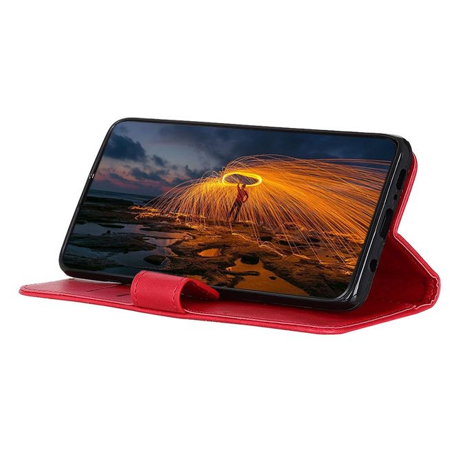 Xiaomi Mi 10 / Mi 10 Pro Handy Hülle - Litchi IV Leder Bookcover Series - rot