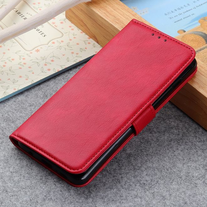 Xiaomi Mi 10 / Mi 10 Pro Handy Hülle - Litchi IV Leder Bookcover Series - rot