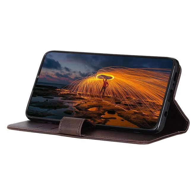 Xiaomi Mi 10 / Mi 10 Pro Handy Hülle - Litchi IV Leder Bookcover Series - kaffeefarben